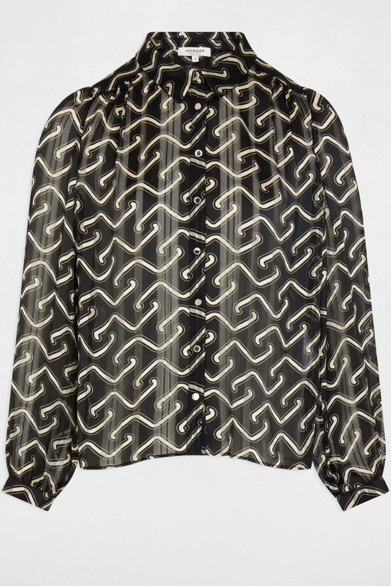 Morgan Camisa de gasa estampada Multicolor Discount