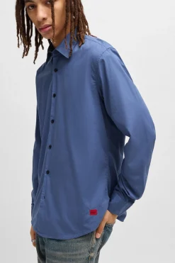HUGO Camisa de manga larga Azul Discount