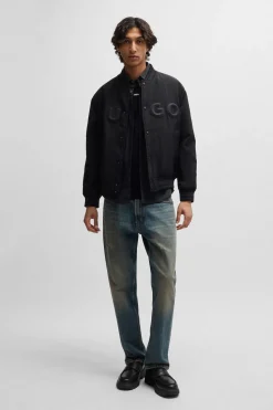 HUGO Camisa de manga larga Negro Best