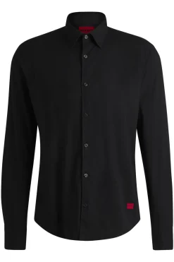 HUGO Camisa de manga larga Negro Best