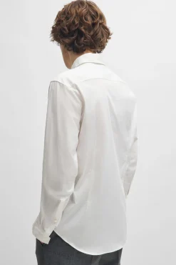 HUGO Camisa de manga larga Blanco Clearance