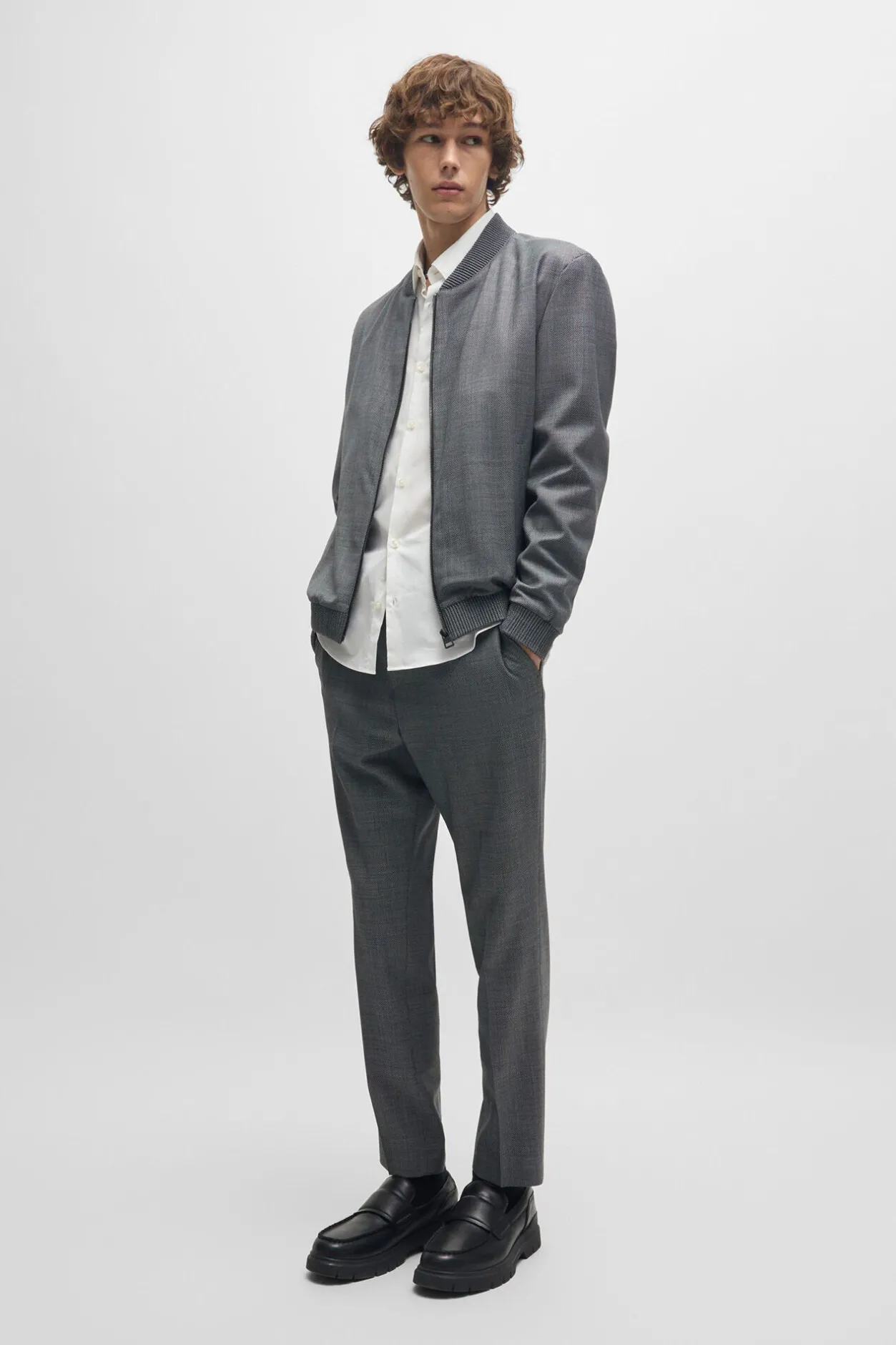 HUGO Camisa de manga larga Blanco Clearance