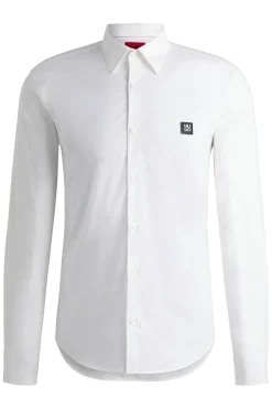 HUGO Camisa de manga larga Blanco Clearance