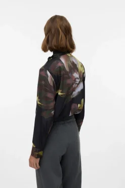 Vero Moda Camisa de manga larga cuello con lazada Negro