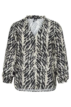 Vero Moda Curve Camisa de manga larga cuello pico Curve Negro Outlet