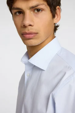 Selected Camisa de manga larga de vestir 100% algodón Azul Hot