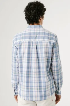 Pepe Jeans Camisa de manga larga de cuadros azul Discount