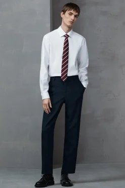 Selected Camisa de manga larga de vestir 100% algodón Blanco Sale