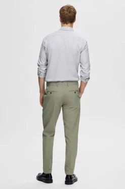 Selected Camisa de manga larga de vestir 100% algodón Azul marino Hot