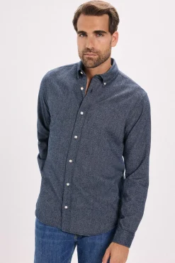 Jack & Jones Camisa de manga larga franela Azul marino