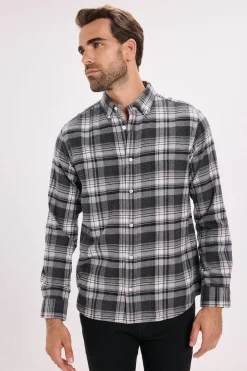 Jack & Jones Camisa de manga larga franela Gris oscuro New