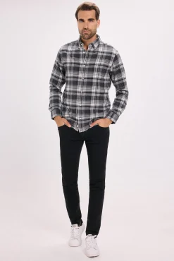 Jack & Jones Camisa de manga larga franela Gris oscuro New