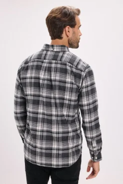 Jack & Jones Camisa de manga larga franela Gris oscuro New