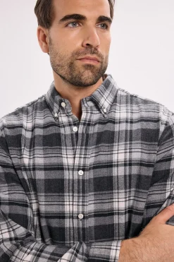 Jack & Jones Camisa de manga larga franela Gris oscuro New