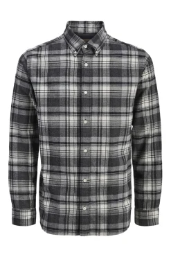 Jack & Jones Camisa de manga larga franela Gris oscuro New