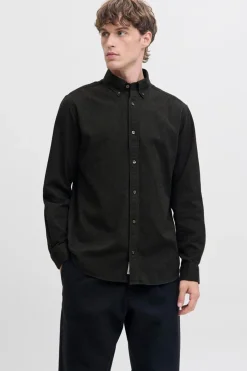 Jack & Jones Camisa de manga larga franela Gris oscuro Sale