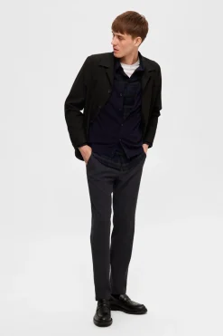 Selected Camisa de manga larga slim fit Azul marino Hot