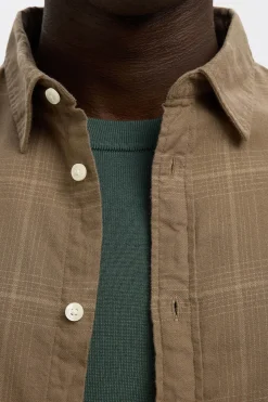 Selected Camisa de manga larga slim fit Marr&oacute;n Clearance