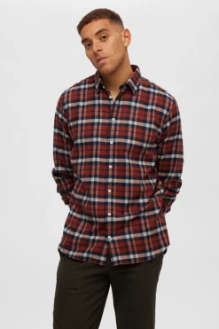 Selected Camisa de manga larga slim fit Rojo New
