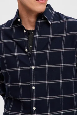 Selected Camisa de manga larga slim fit Azul Clearance