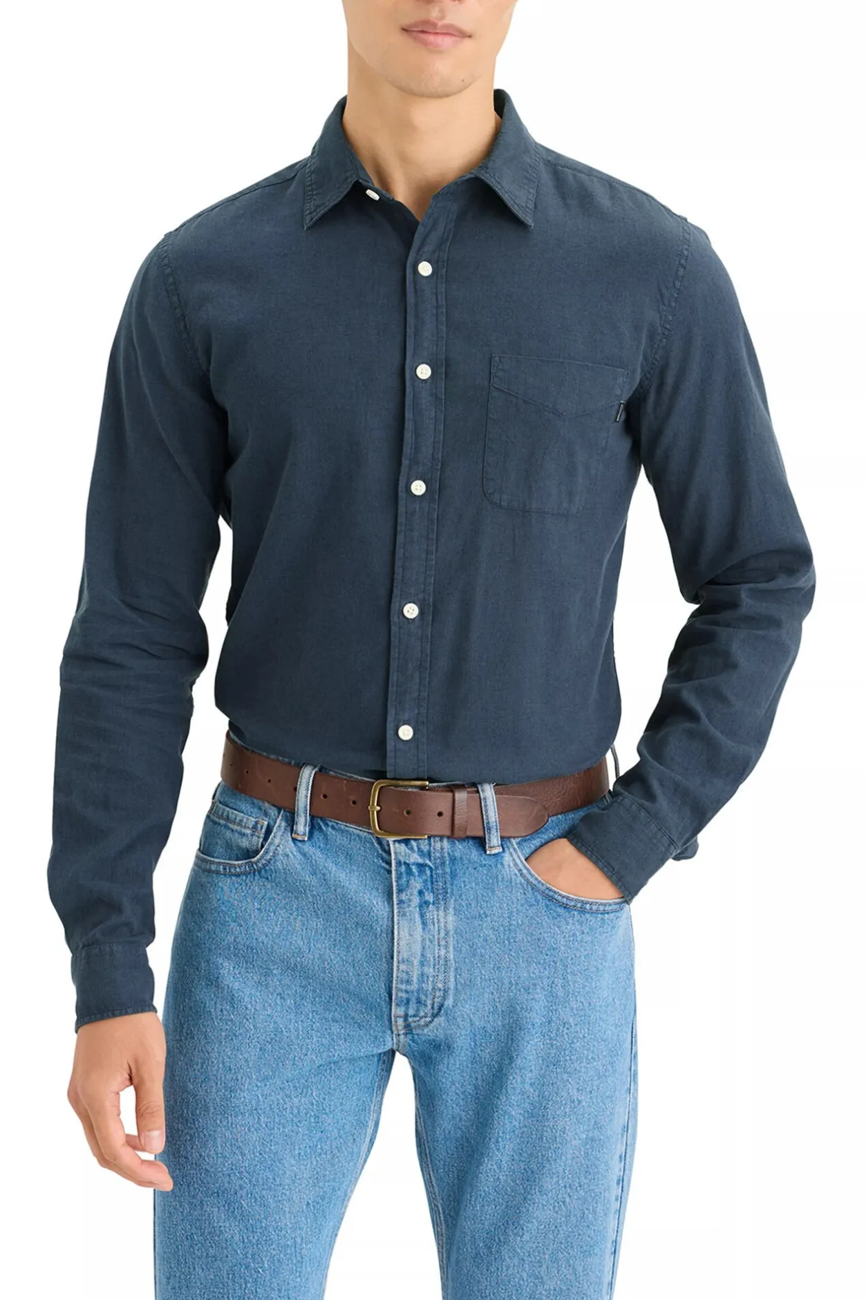 Dockers Camisa de popelina Azul