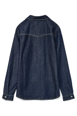 Vero Moda Camisa denim con bolsillos en el pecho Azul marino Sale