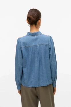 Vero Moda Camisa denim con detalle bordado Azul Best