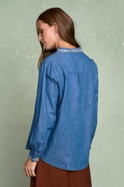 Polín Et Moi Camisa Denim Milen Azul Best
