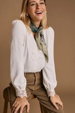 Polín Et Moi Camisa detalle bordado Greta Blanco Online