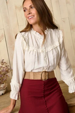 Polín Et Moi Camisa detalles Sirela Marfil Sale