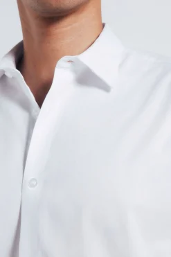 Springfield Camisa easy care estructura blanco Clearance