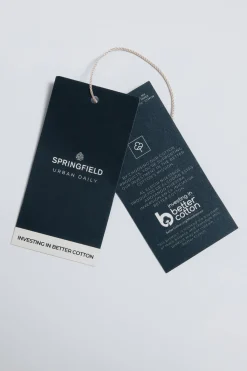 Springfield Camisa easy care estructura gris Outlet