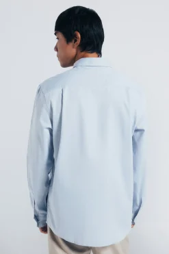 Springfield Camisa easy care estructura azul