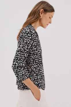 Cortefiel Camisa elástica botones Estampado gris Best