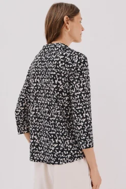 Cortefiel Camisa elástica botones Estampado gris Best