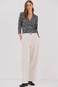 Cortefiel Camisa elástica botones Estampado gris Best