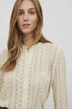 Vila Camisa encaje Beige Sale