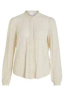 Vila Camisa encaje Beige Sale