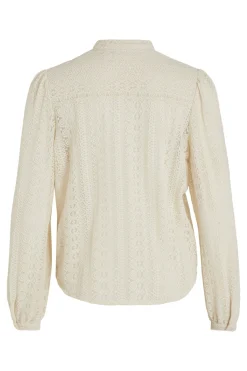 Vila Camisa encaje Beige Sale