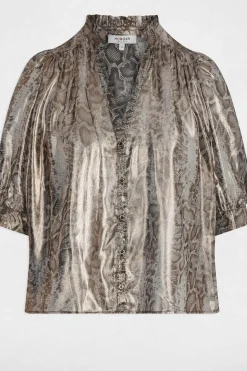 Morgan Camisa entallada mangas abullonadas Multicolor Sale