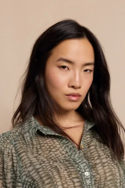 Slowlove Camisa estampada Estampado verde Online