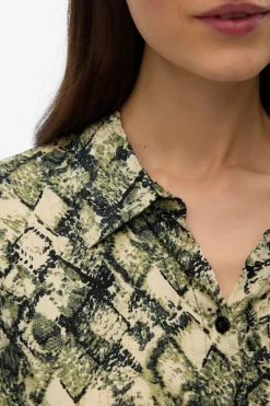 Vero Moda Camisa estampada manga larga Verde Sale