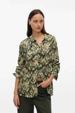 Vero Moda Camisa estampada manga larga Verde Sale