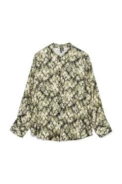 Vero Moda Camisa estampada manga larga Verde Sale