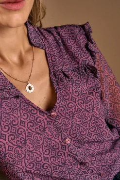 Polín Et Moi Camisa estampada volantes Idalia Rosa