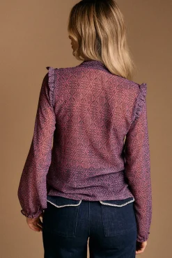 Polín Et Moi Camisa estampada volantes Idalia Rosa