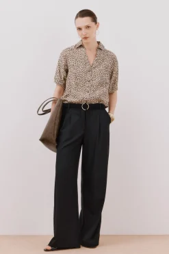 Cortefiel Camisa estampado animal Estampado blanco