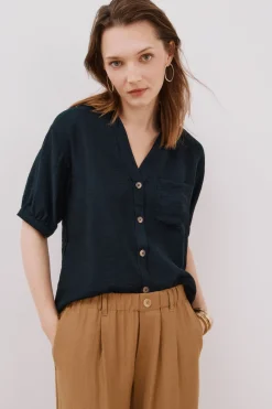 Cortefiel Camisa estampado animal Azul marino New