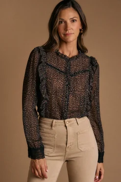 Polín Et Moi Camisa estampado Ini Negro New