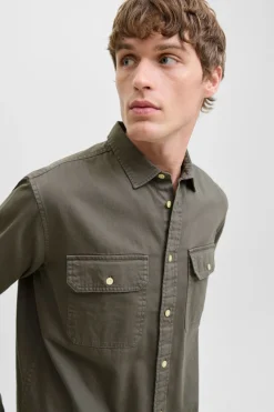 Jack & Jones Camisa estilo sarga nude Outlet